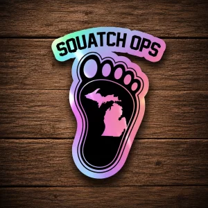 Squatch Ops Michigan Footprint Holographic Vinyl Sticker (Limited Edition)