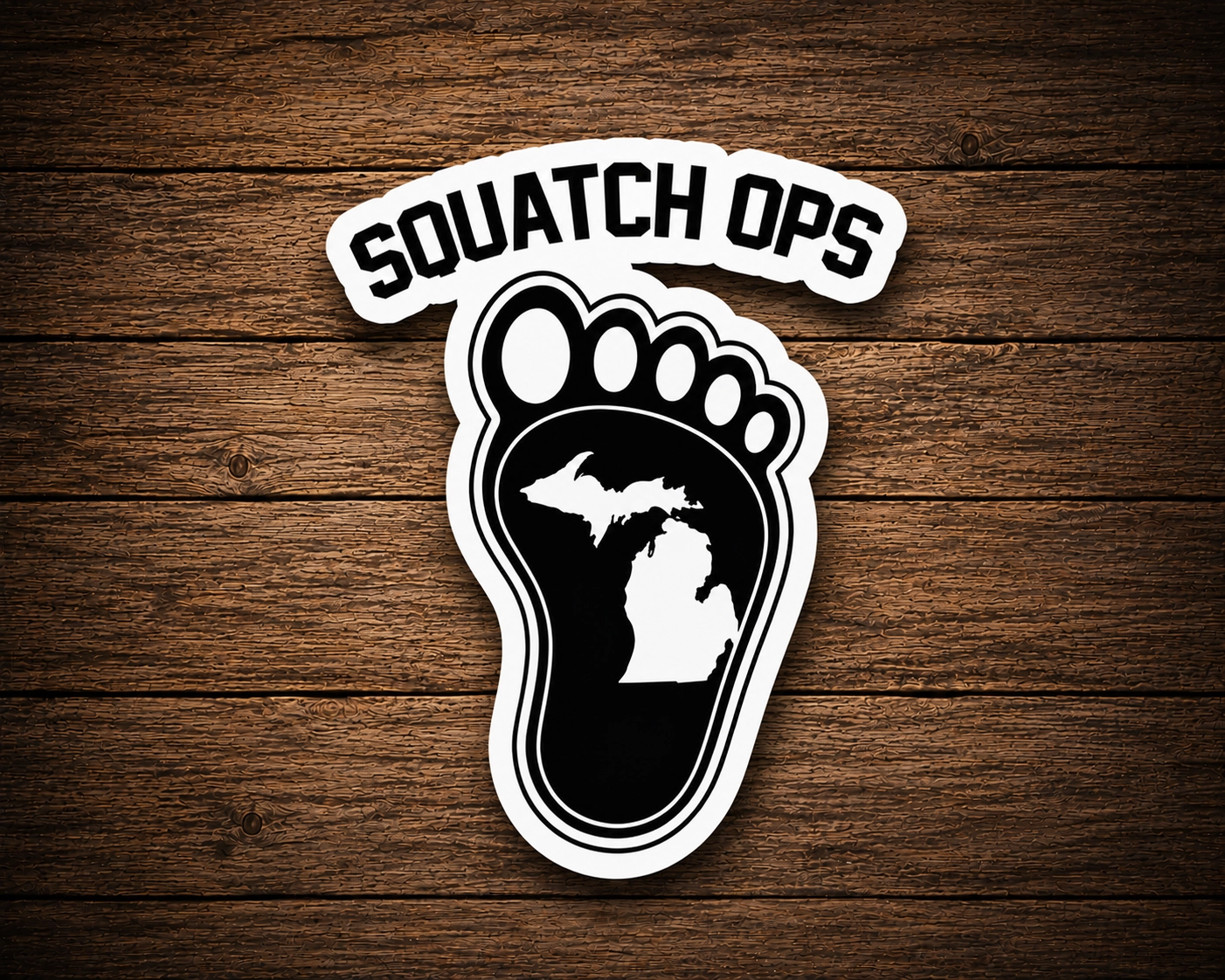 Squatch Ops Michigan Footprint Vinyl Sticker